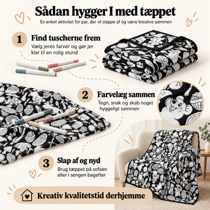 Hyggetæppe I farvelægger sammen